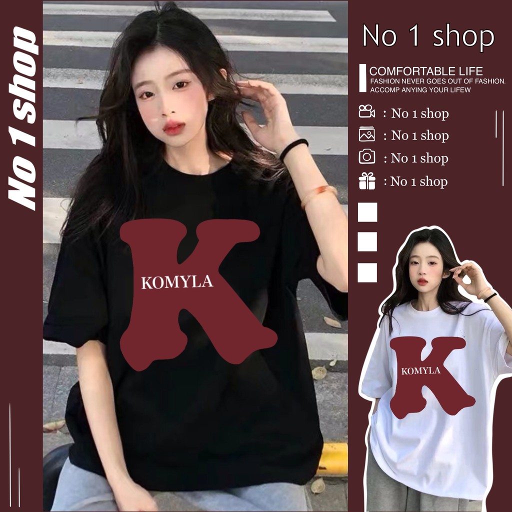 no1shop เสื้อโอเวอร์ไซส์แขนสั้นสีขาว ลายการ์ตูน เเนวสตรีท คอกลม แฟชั่นสไตร์เกาหลี เสื้อแขนสั้น