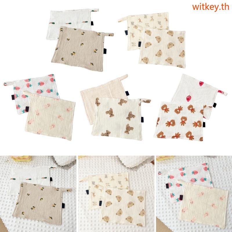 WIT 2xSquare ผ้าเช็ดหน้า High-ดูดซับ Baby Salvial ผ้าเช็ดตัว Feeding Bib Burp ผ้า