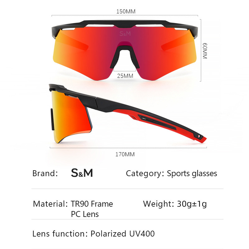 ส&ม 2025 แว่นตาปั่นจักรยานสีสันสดใสใหม่แว่นตาวิ่งมาราธอนมืออาชีพกันลมชายและหญิงเหมาะสําหรับกีฬากลางแจ้งแว่นตาปีนเขา 3 แพ็คแฟชั่นระดับไฮเอ - รูปที่ 7