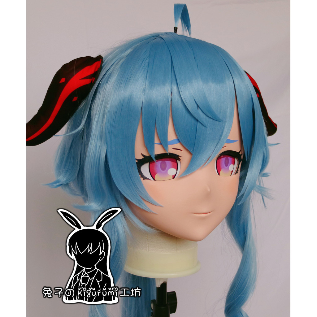 [กระต่าย] KIGURUMI Head Shell/KIGURUMI Mask โชว์สินค้าสําเร็จรูป Ganyu โชว์สินค้าสําเร็จรูป