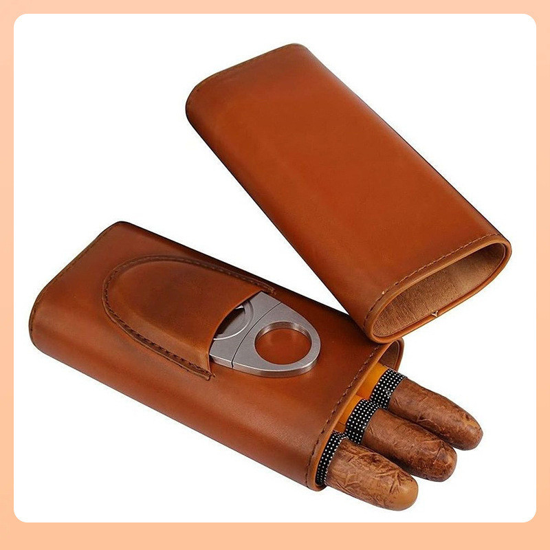 Leather r Box Storage Cigar Moisturizing Box Portable◘Set Cigar mido Leather Case Cigar Cigar huCiga