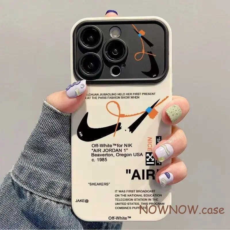 สําหรับ IPhone 17 16 15 14 13 12 11 Pro Max X XR XS Max 7 8 Plus แบรนด์อินเทรนด์มินิมอลพร้อมตะขอหัก ใหม่รวมทุกอย่างการออกแบบป้องกันการตกเคสโทรศัพท์ปกอ่อน