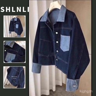 แจ็คเก็ตยีนส์สั้นสำหรับสุภาพสตรี สวมใส่สบายในฤดูใบไม้ผลิและฤ…