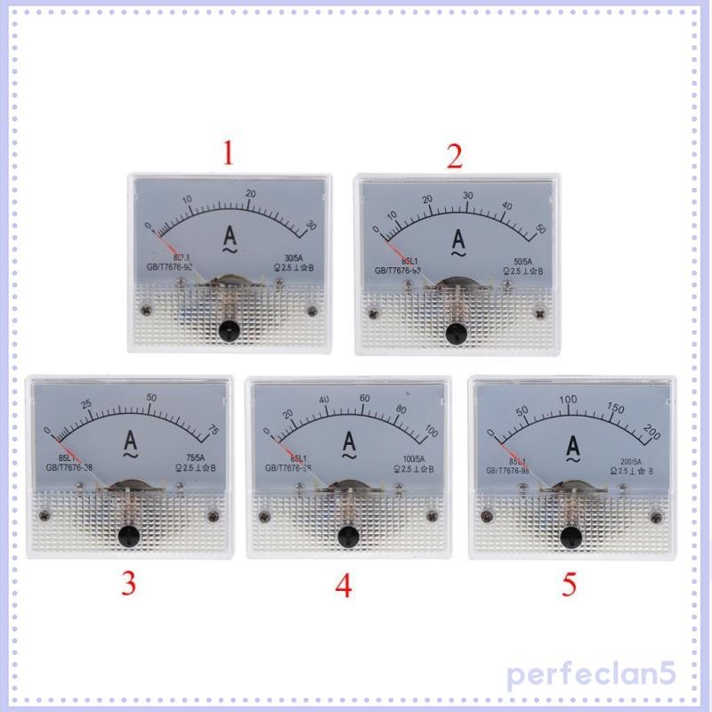[Perfeclan5] AC 5A 85L1 แผงอนาล็อกมิเตอร์แอมป์มิเตอร์ 0-30/50/100/200A