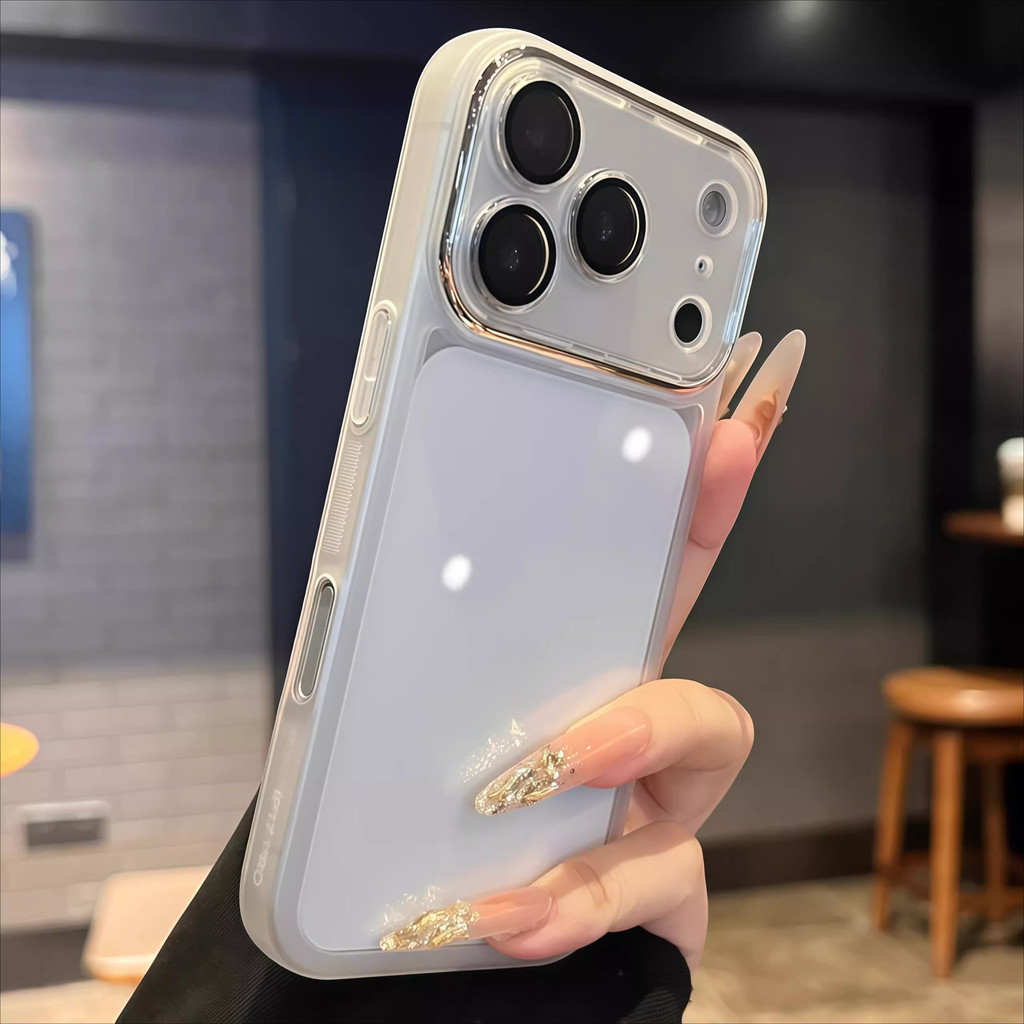 หรูหราใสเคสโทรศัพท์สําหรับiPhone 11 12 13 14 15 16 17 Pro Max Air Plusซิลิโคนนุ่มกันชนกลับกรณีฝาครอบ
