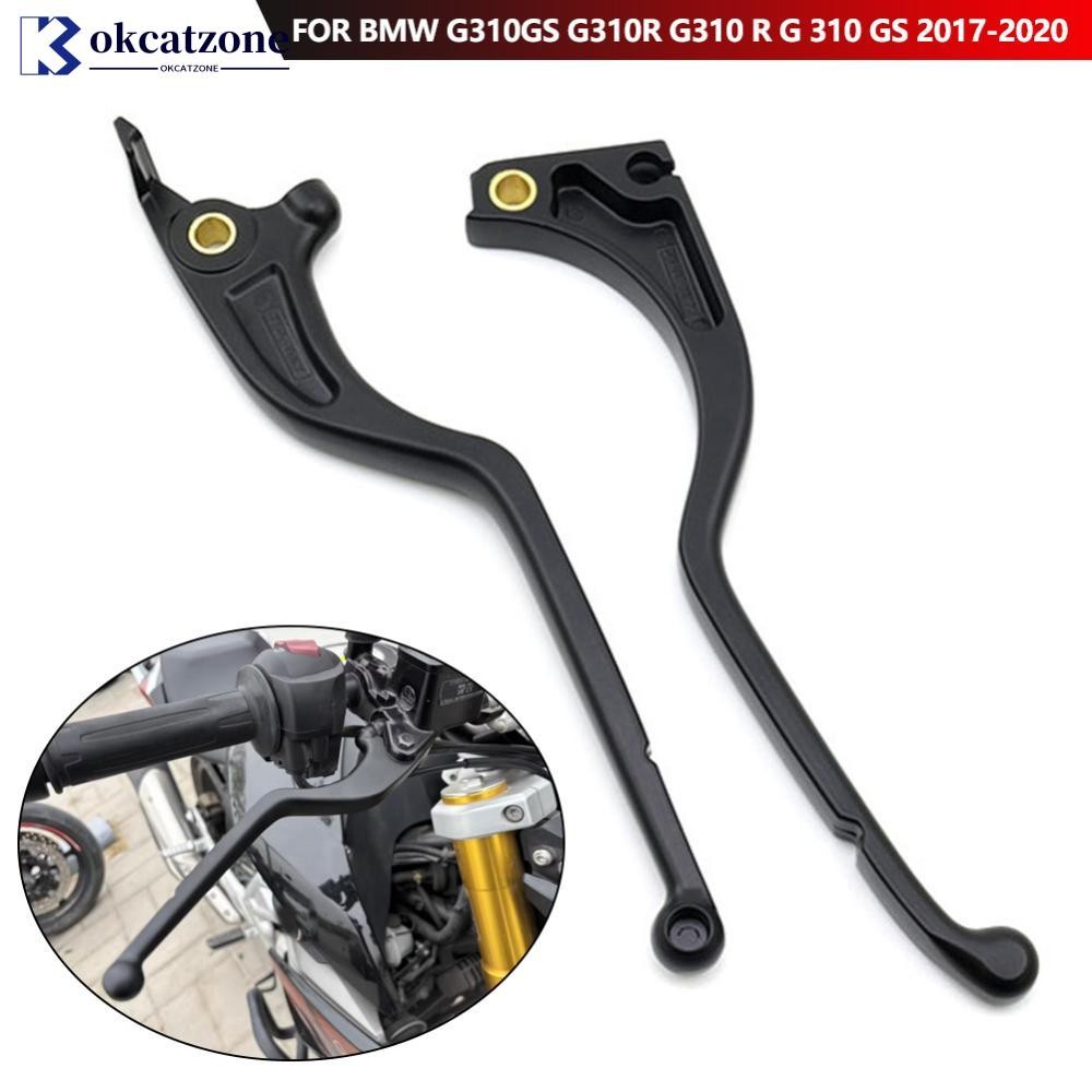 OKCATZONE รถจักรยานยนต์คลัทช์เบรคปรับ Shorty Handlebars ด้านหน้าควบคุมซ้ายขวาสําหรับ BMW G310GS G310