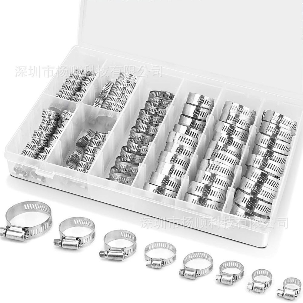 ข้อต่อ100ชิ้นห่วงคอรวมกันชุดหนีบท่อหนีบข้ามพรมแดน304อเมริกันสแตนเลสกล่อง6-44มิลลิเมตร OGC6