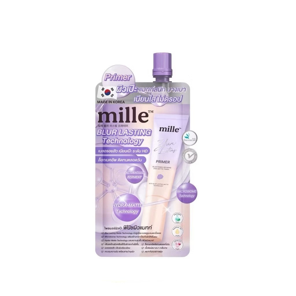 Mille BlurLasting Primer มิลเล่ไพรเมอร์ม่วง (1ซอง) ของแท้