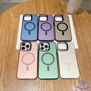 เคสไอโฟน 11 แฟชั่นประจุแม่เหล็ก Plating เลนส์กันชน สำหรับ IPhone 17 AIR 13 11 14 Pro Max 16 15 12 Pro Max 14 15 16 Plus