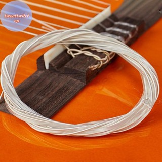 DOUSUN 6 ชิ้นสายกีตาร์ไนลอน Silver Strings ชุดสําหรับกีตาร์ค…