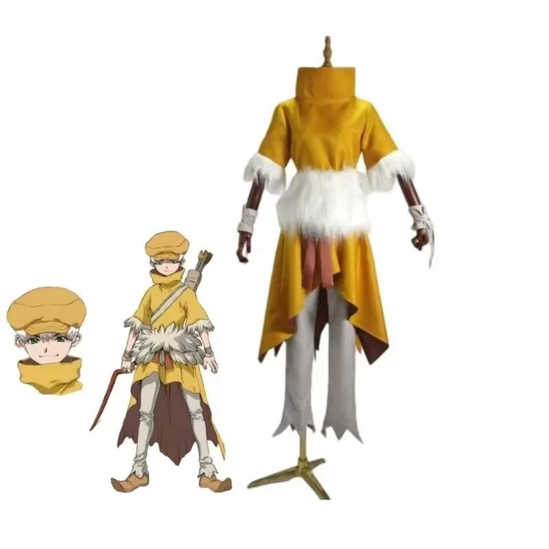 Saionji Ukyo ชุดคอสเพลย์สำหรับทั้งผู้ชายและผู้หญิง ประกอบด้วยวิกผม เสื้อ เข็มขัด และหมวก พร้อมรองเท้