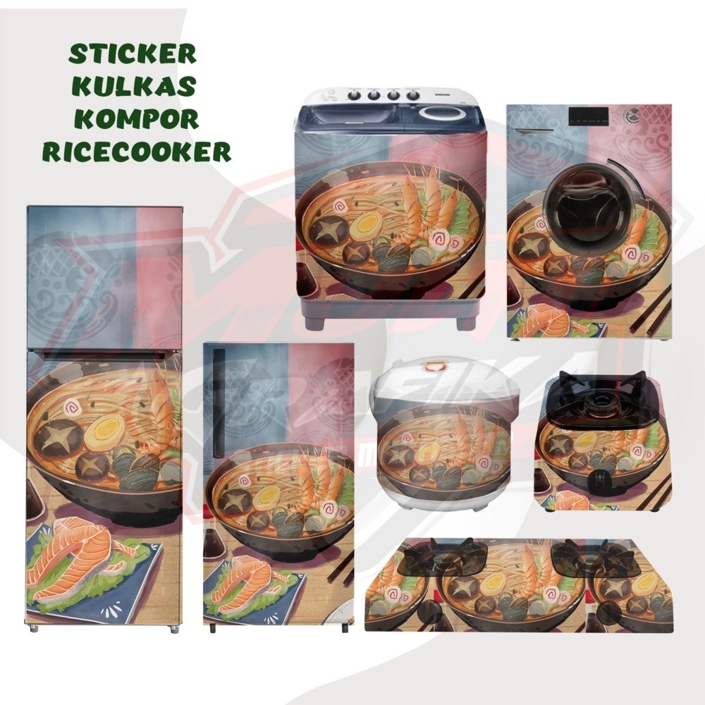 MATA MESIN ในครัวเรือนตกแต่งตู้เย็นสติกเกอร์เตา 1 2 ประตู Ricecooker ตา CuCi เครื่องหลายสติกเกอร์