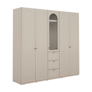 INDEX LIVING MALL ตู้เสื้อผ้า 5 บานพร้อมกระจกลอน รุ่นซีรีน -…