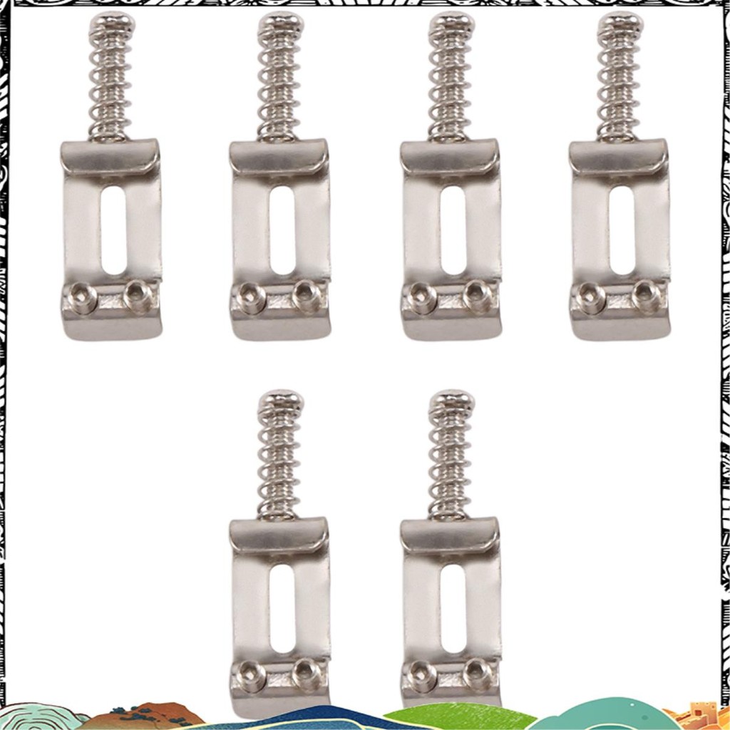 ชุด 6 เปลี่ยน Chrome Tremolo Bridge Saddles สําหรับ Fender กีตาร์ไฟฟ้า neweer