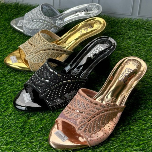 FIDERX hells Womens Party Sandals KP-08 Realpick 100% Size 37-42 ส้น (รองเท้าแตะยาง 5 ซม.