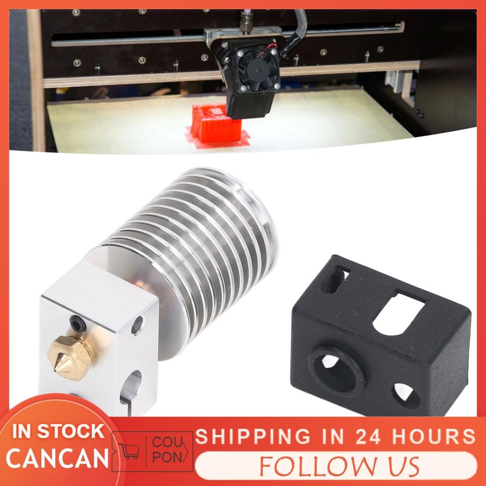 Cancanshop Cancanshop 3D Printer Hotend3d ex hotend 0 4mm b หัวฉีดอลูมิเนียมบล็อกความร้อนบล็อกหลอด b