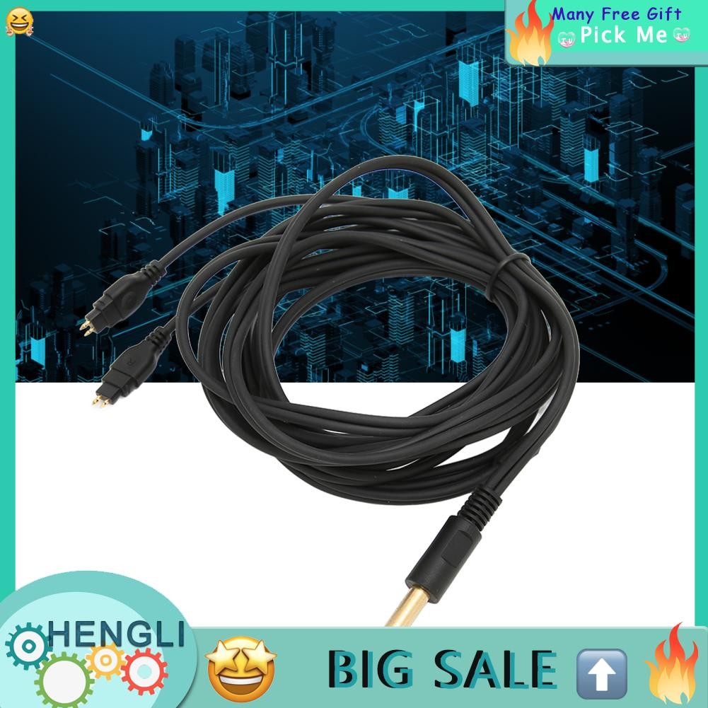 Hengli Hengli Pocreation HD650 สายหูฟังทดแทน OFC Wire Core สองด้านสำหรับ HD600 HD580 HD265 9.8ft ดำ
