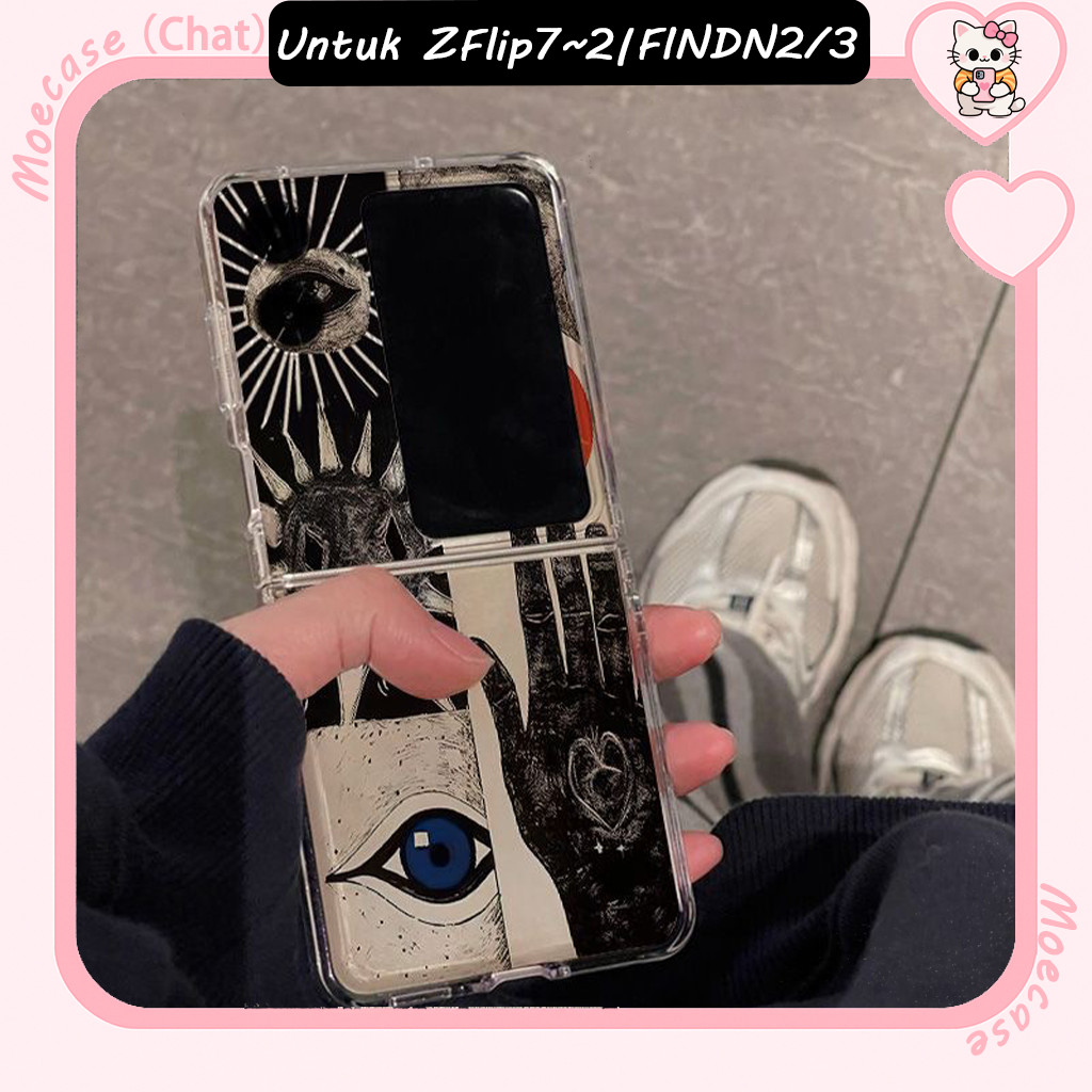 HP Moecase พิเศษที่ไม่ซ้ํากันน่ารักพับกรณี Samsung Z Flip 7 /2/3/4/5/6 และสําหรับ OPPO FIND N2 N3 FL