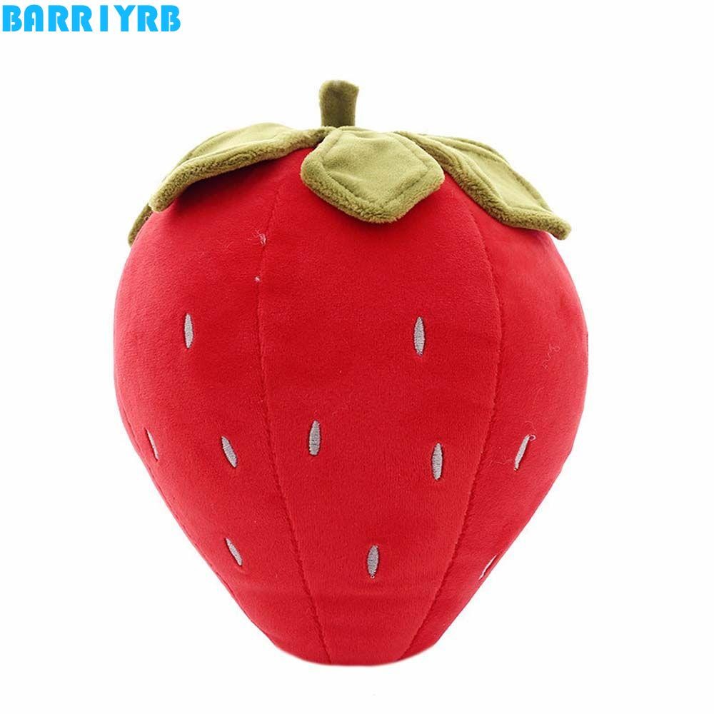 BARR1YRB ตุ๊กตาสตรอเบอร์รี่ตุ๊กตาเด็กของขวัญน่ารักตุ๊กตาพืชสตรอเบอร์รี่ผลไม้ตกแต่งบ้านตุ๊กตา Plush