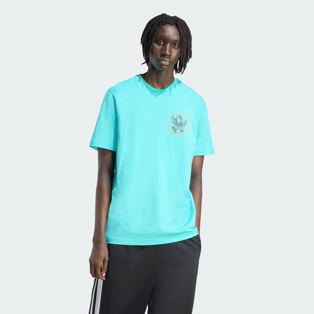 adidas Lifestyle Trefoil Series Loose Tee Men Turquoise JW3017
