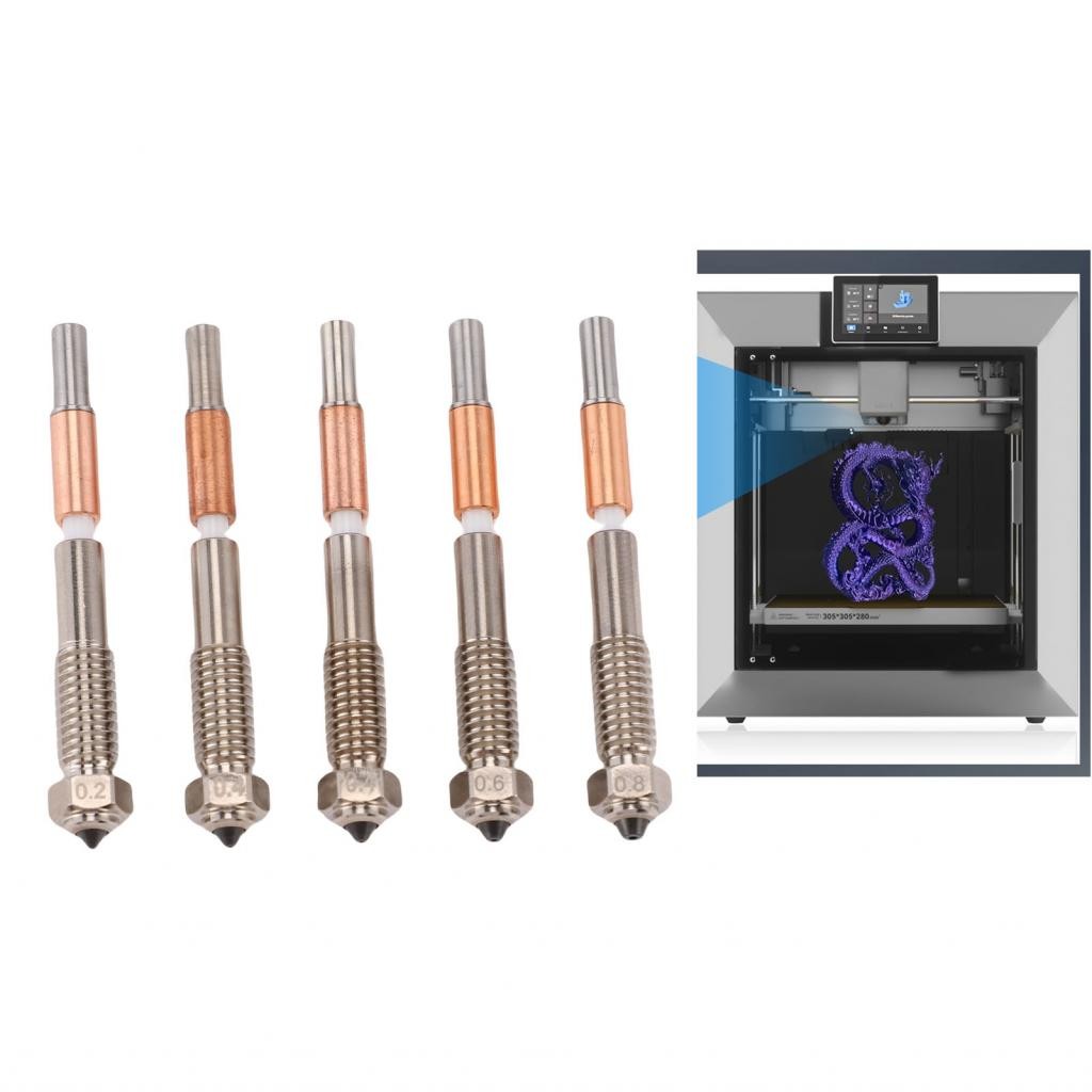LocalCamera-th 5PCS 3D เครื่องพิมพ์บิมทัลลิคนิวยอร์กพอดีกับ QIDI Plus4 บูรณาการ 0.4 มม. 0.2 มม. 0.6 