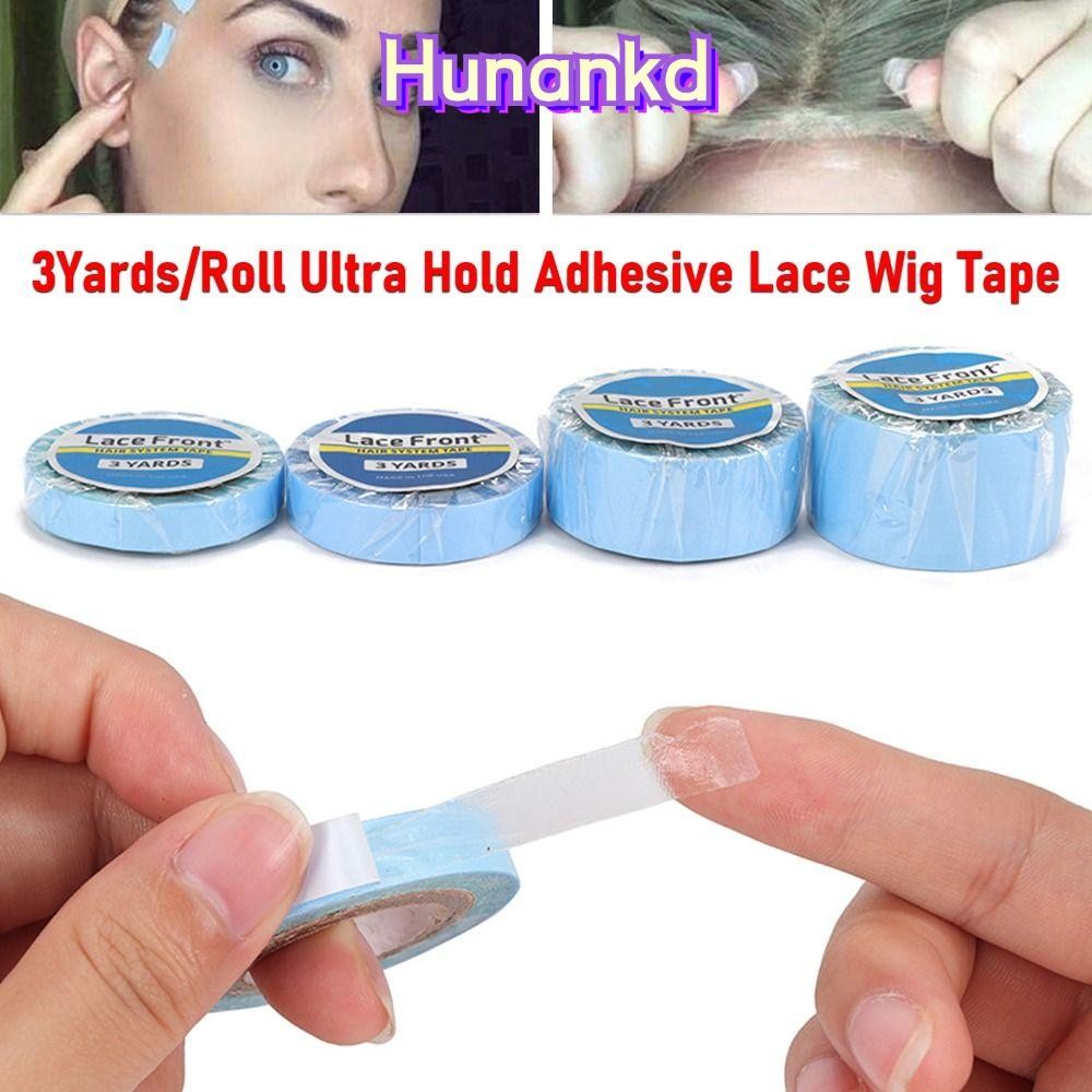 HUAN 3 Yards ม้วนวิกผม กาวสองด้านยึดผม สำหรับการต่อผม