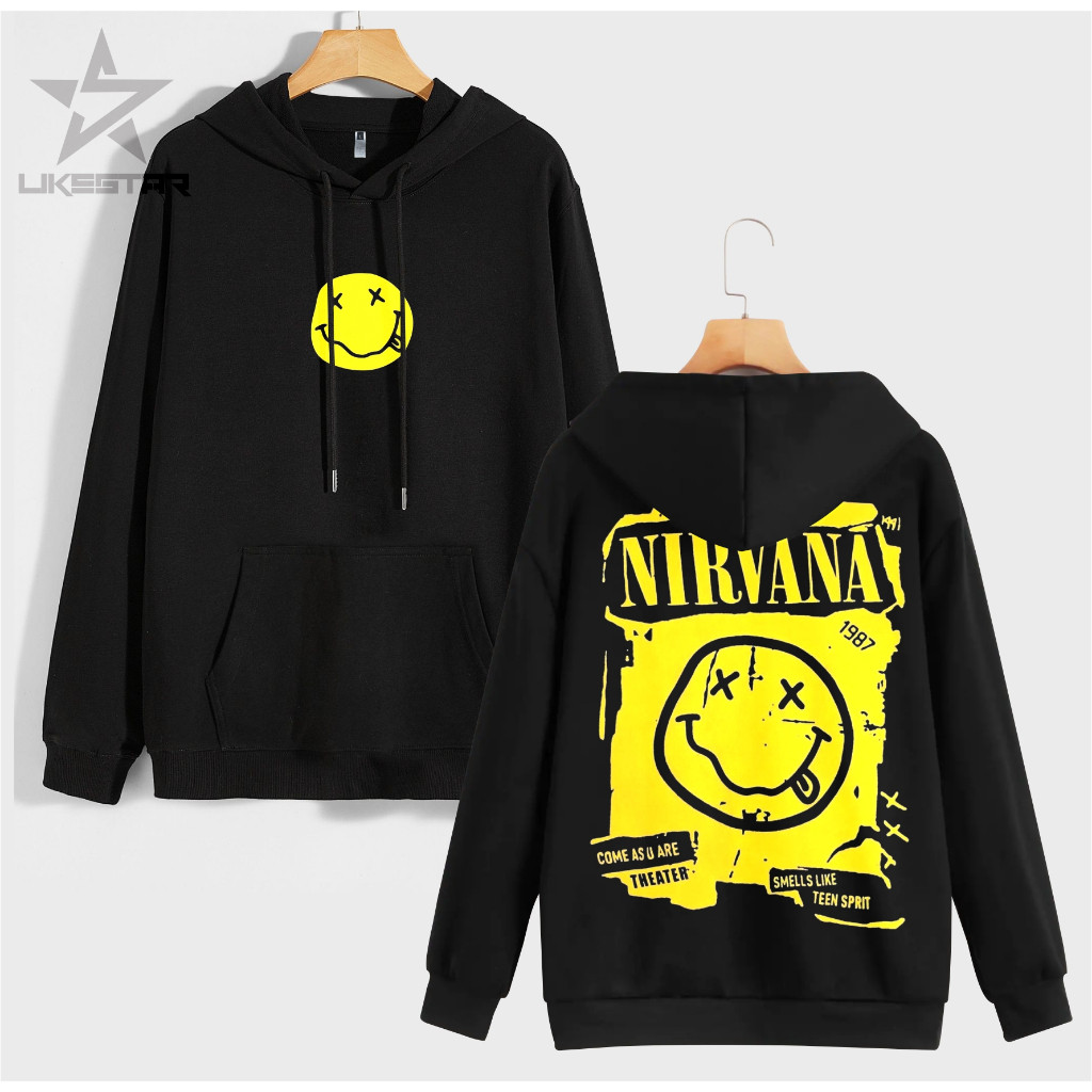 Nirvana Band Unisex Hoodie Jumper เสื้อกันหนาวสําหรับผู้ชายและผู้หญิงคุณภาพพรีเมี่ยม พิมพ์ลาย