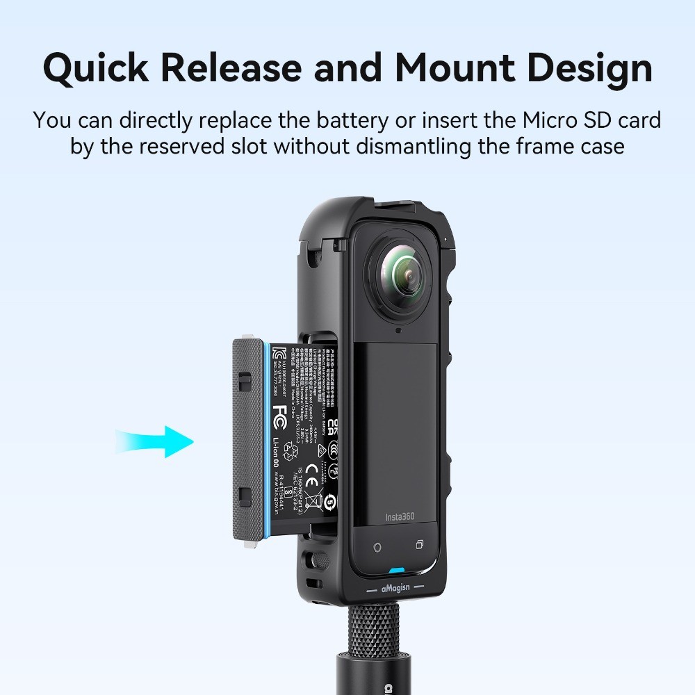 เหมาะสําหรับ Insta360 X5 กล้องกีฬา Quick Release กรงกระต่ายพลาสติก Insta360 X5 กล้องขยายกรอบป้องกันอุปกรณ์เสริม CASE ราคา ถูกที่สุด ดีลบีเคเค แกลเลอรีภาพที่ 6