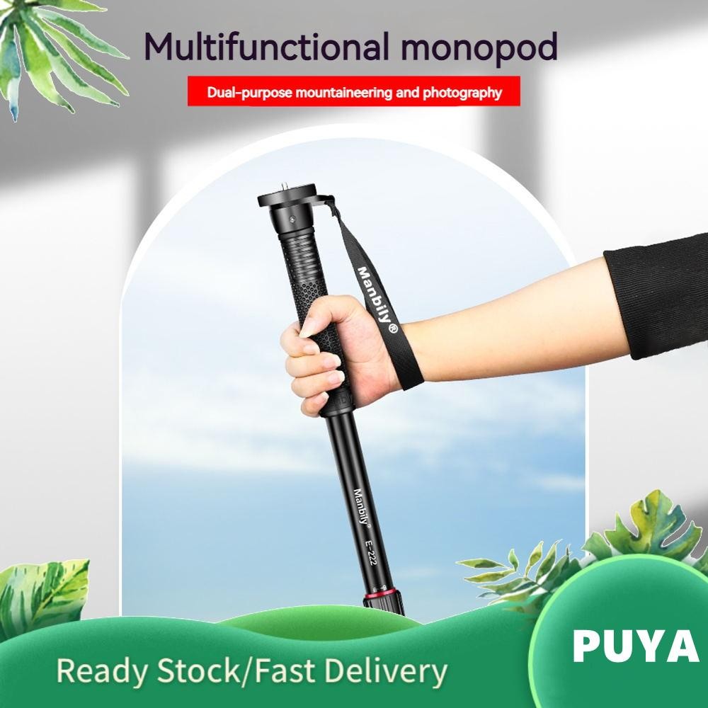 Puya Puya Manbily E-222 64.1 นิ้วกล้อง Monopod อลูมิเนียม 5 ส่วน 5 กก./11lbs โหลดความจุ 1/4in ถึง 3/