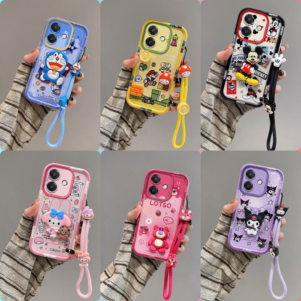 เคส OPPO A3 A3X ตุ๊กตาสติ๊กเกอร์ตัวละครอนิเมะ เคสโทรศัพท์