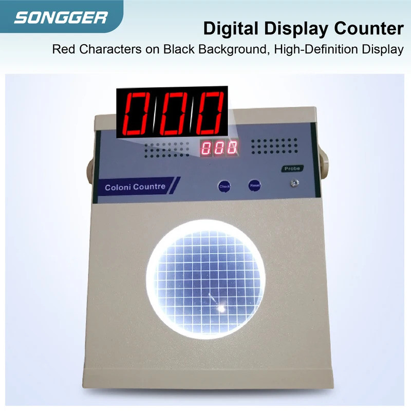 XK97-A LED Digital Colny Counter Semi อัตโนมัติ Petri จานแบคทีเรียนับ 0-999 สําหรับ 110 มม.แผ่น AC22