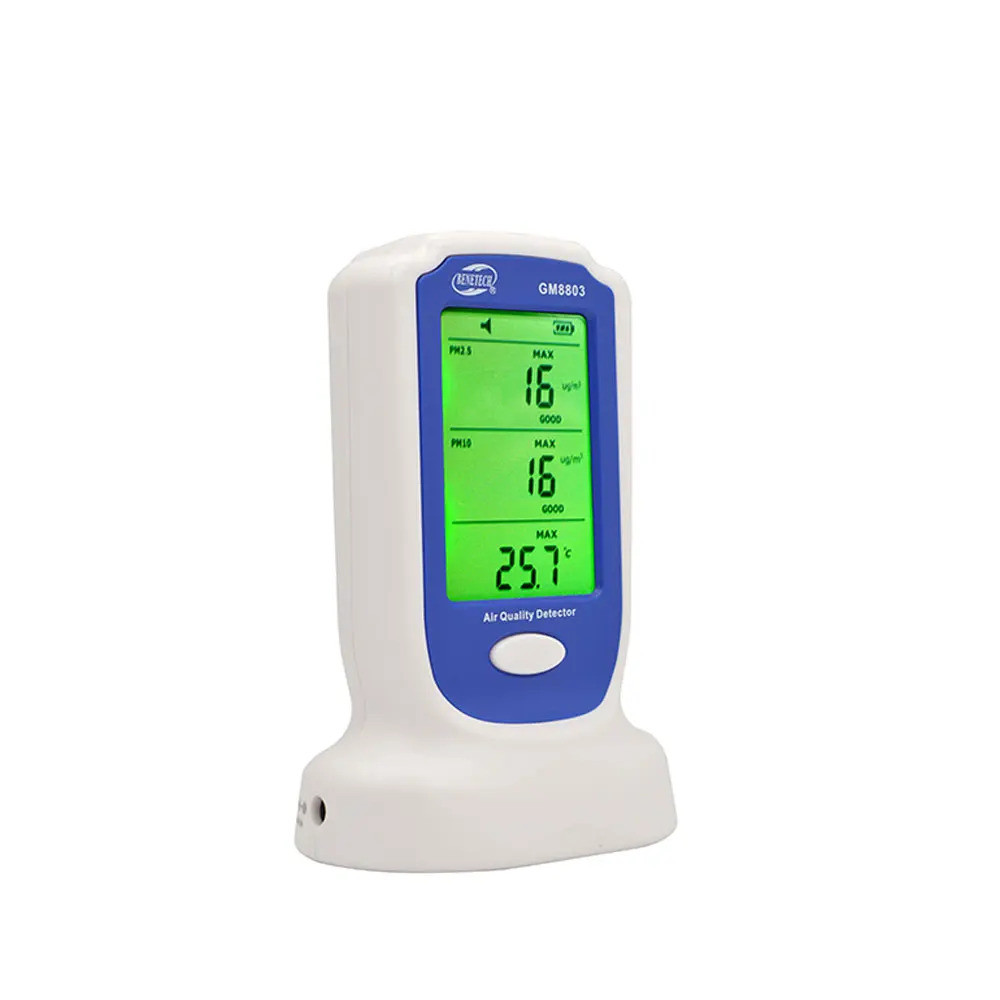 ประสิทธิภาพที่มีประสิทธิภาพ GM8803 PM2.5 PM10 Air Quality Monitor เครื่องตรวจจับก๊าซ Multi Sensor