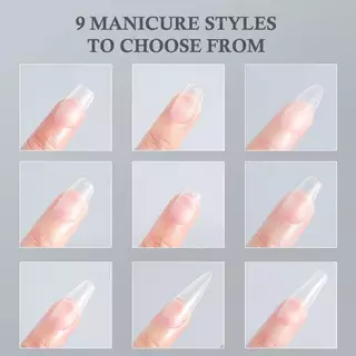 ⭐เล็บปลายอัลมอนด์รุ่นที่6 ผิวด้านเต็ม 100 ชิ้น วัสดุเจลนุ่ม💅