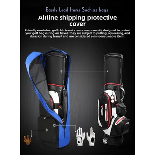 กระเป๋าเดินทางกอล์ฟ PGM GOLF HKB002 | ล้อลากสีดําพับได้