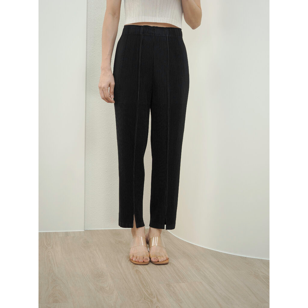 ยาว36,37นิ้ว!! 2MUAY รุ่น GJO8769 กางเกงผ้าหนาอัดพลีท THICK SLIM SPILT FRONT PLEATED PANTS 14 สี FREE SIZE