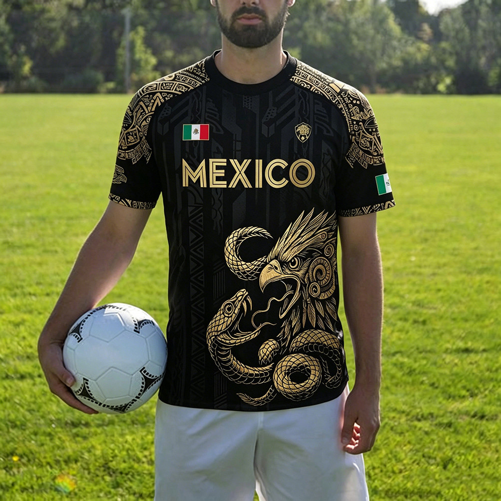 Mexico-Aztec-Eagle-Heritage Soccer Jersey Aztec-Eagle-Heritage Design Intensives Soccer Training Ses