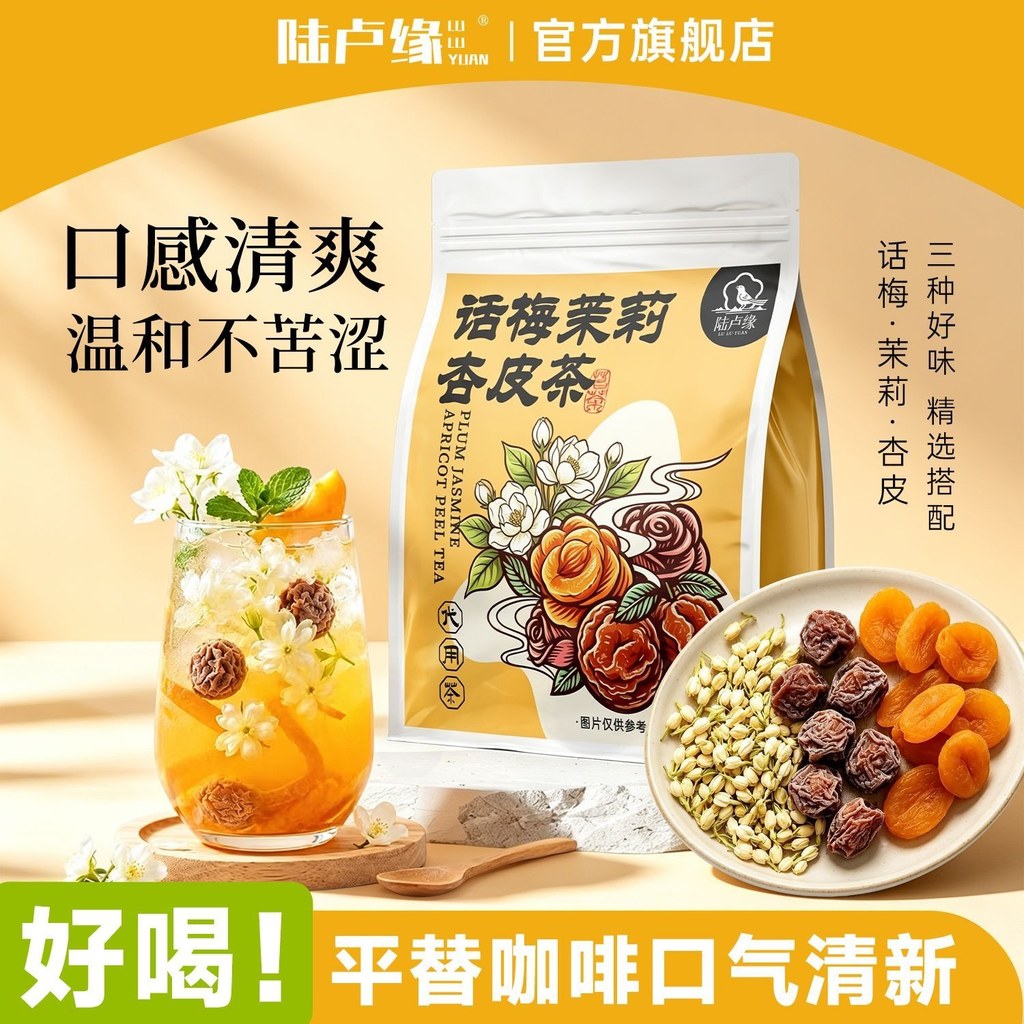 ชาเปลือกแอปริคอทมะลิ Lu Lu Luyuan ได้รับการคืนความลําบากใจของ Joliday Prune Prune Prune Candurina Su