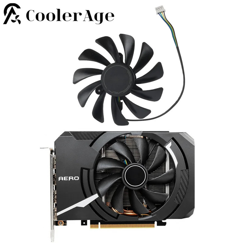 * พัดลมการ์ดวิดีโอสําหรับ MSI GeForce GTX 1660 Ti RTX 2060 2070 AERO ITX 95MM XY-D10015SH RTX2060 RT