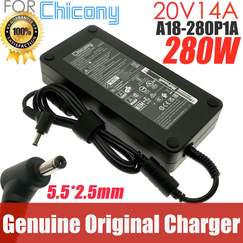 ใหม่ของแท้ Chicony A18-280P1A 20V 14A 280W แล็ปท็อปอะแดปเตอร์ชาร์จสําหรับ Schenker XMG NEO 15-E22qrn