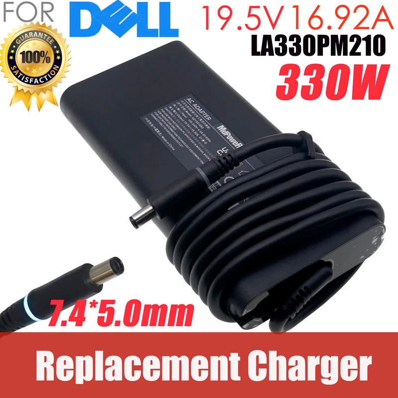 Slim 330W 19.5V 16.92A สําหรับ DELL Alienware M17 M18X X17 X51 Area-51m G15 G16 5530 7630 7620 DA330