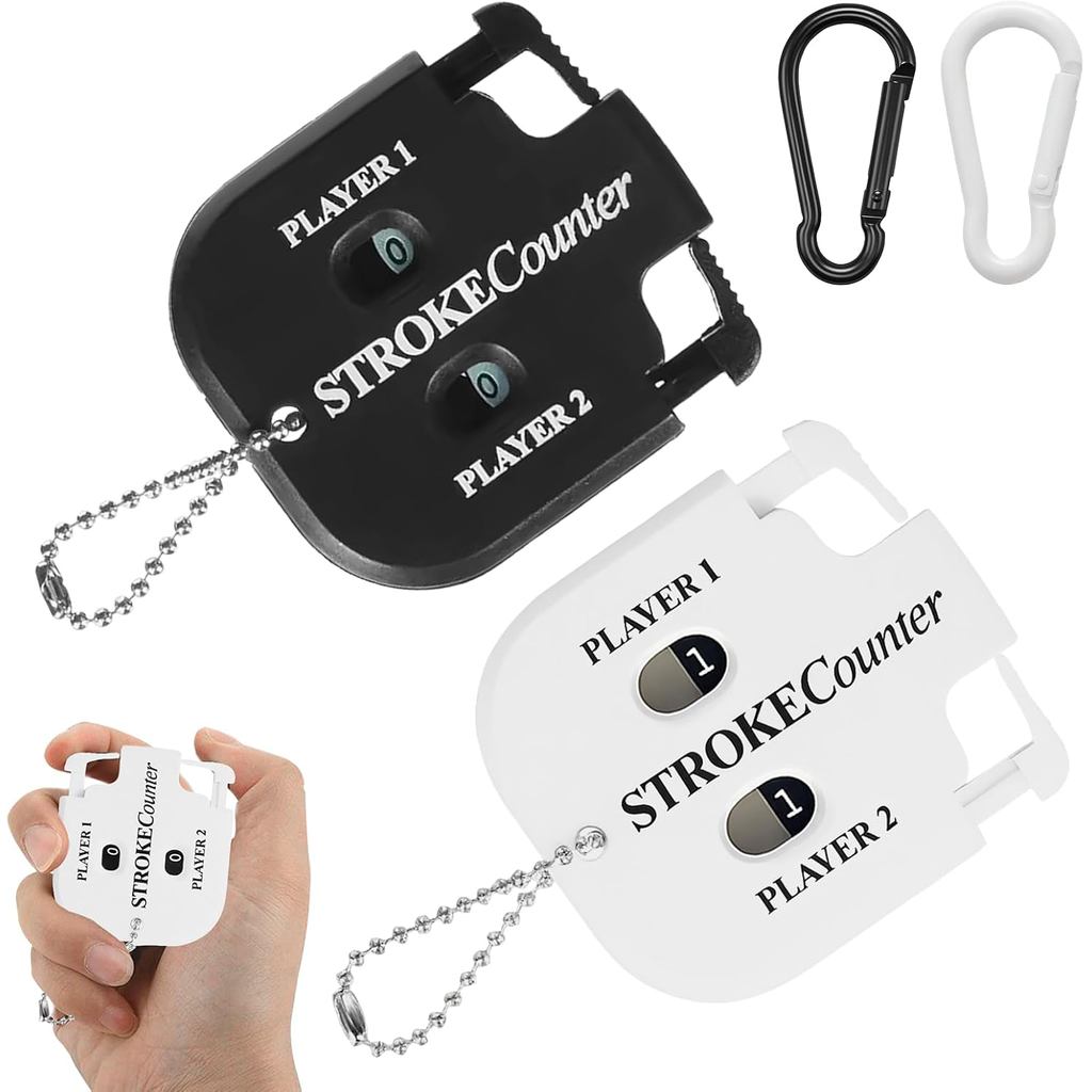 Menibeuty Pack of 2 Golf Score Counter, Golf Score Counter Score Counter with Key Chain, Hand Clicke