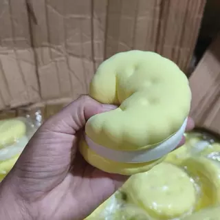 สกุชชี่ทุเรียน คุกกี้สร้างสรรค์ ของเล่นบีบมือ ของเล่นเด็ก แก้เครียด ขนมไข่ดาว Pastry Bread วัสดุคุณภาพสูง