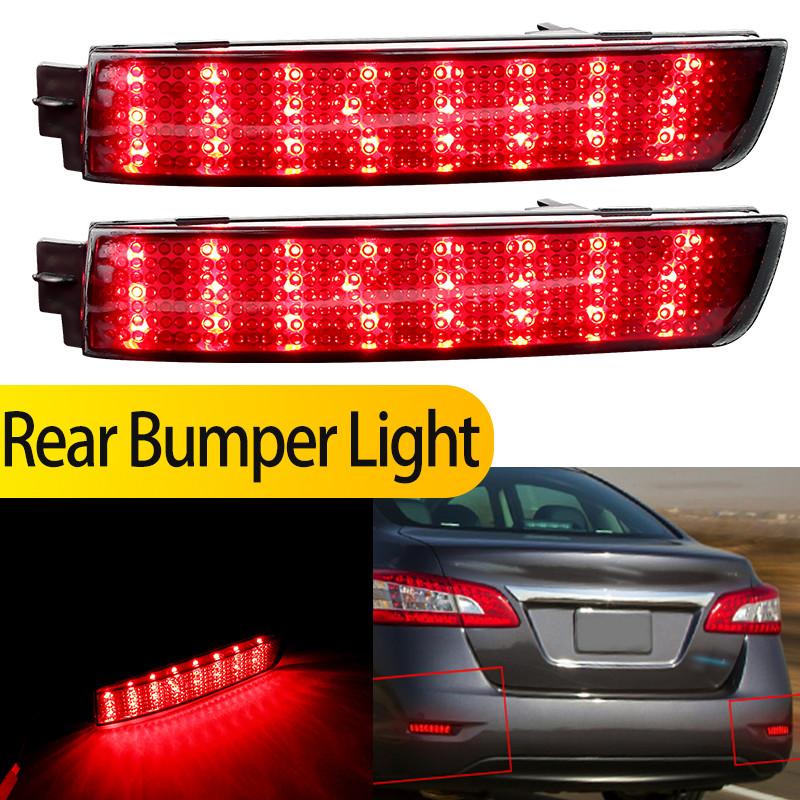 2PCS LED กันชนไฟเบรคสําหรับ Infiniti FX35 ฐาน 2009-2012 FX37 2013 FX50 ฐาน 2009-2013 QX70 ฐาน 2014-2