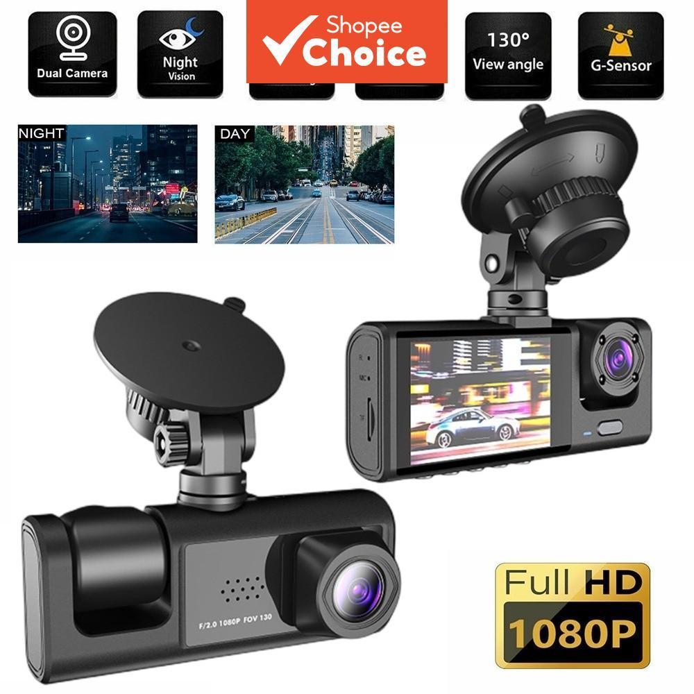 รถ Dash Cam สําหรับรถยนต์ด้านหน้าและด้านภายใน 2 กล้อง 1080P รถ Dashcam Recorder Night Vision