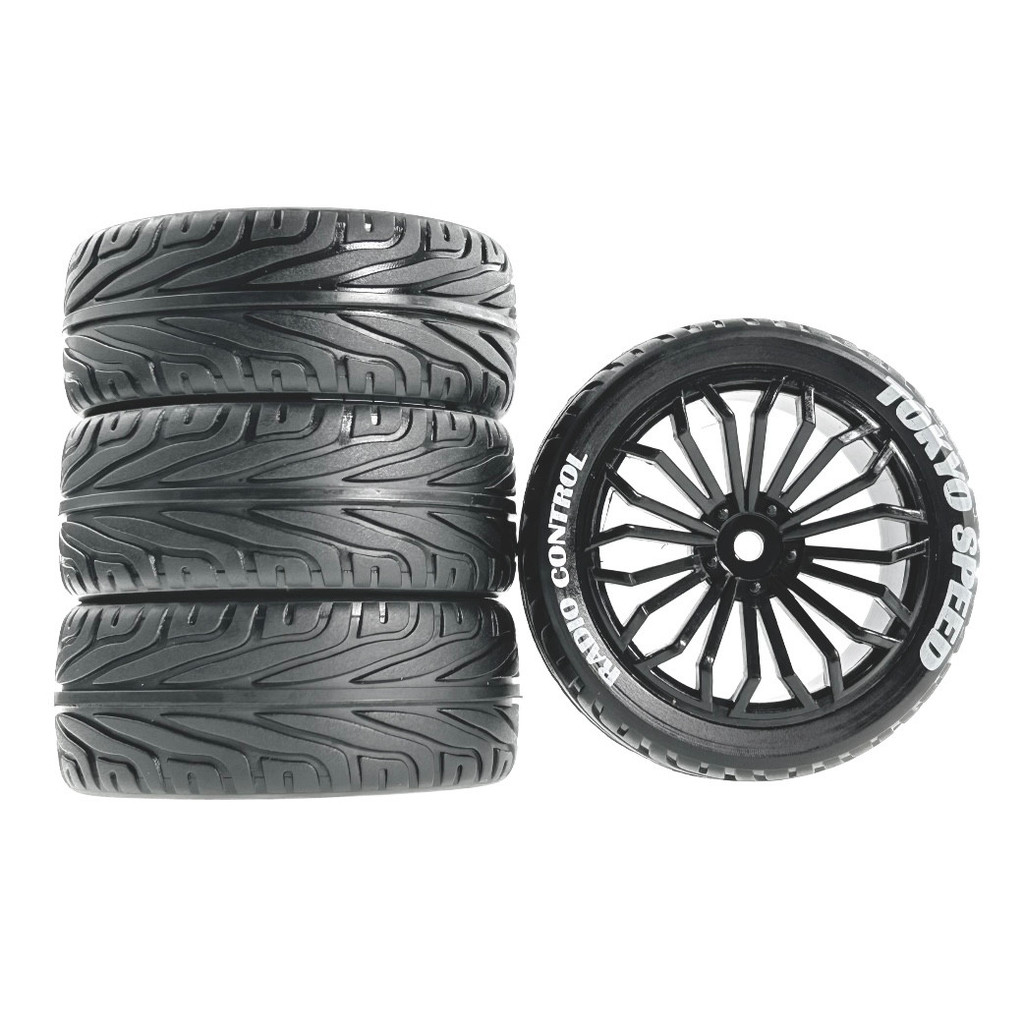 5H6A/B-8010P 68 มม.ยางและล้อ 4PCS สําหรับ 1:10 HSP HPI SAKURA D3 Kyosho FW06 ทั่วไป On-Road รถ
