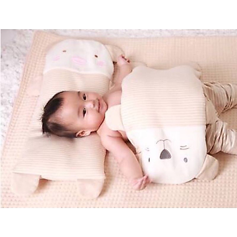 หมอนเด็ก หมอนกันสะดุ้ง หมอนทาบหน้าอก organic cotton ถอดซักได้