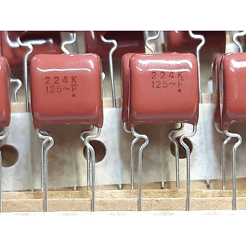 (ราคา4ตัว) Panasonic 0.22uf 224 220nf 125VAC Metallized Polyester Film Capacitor