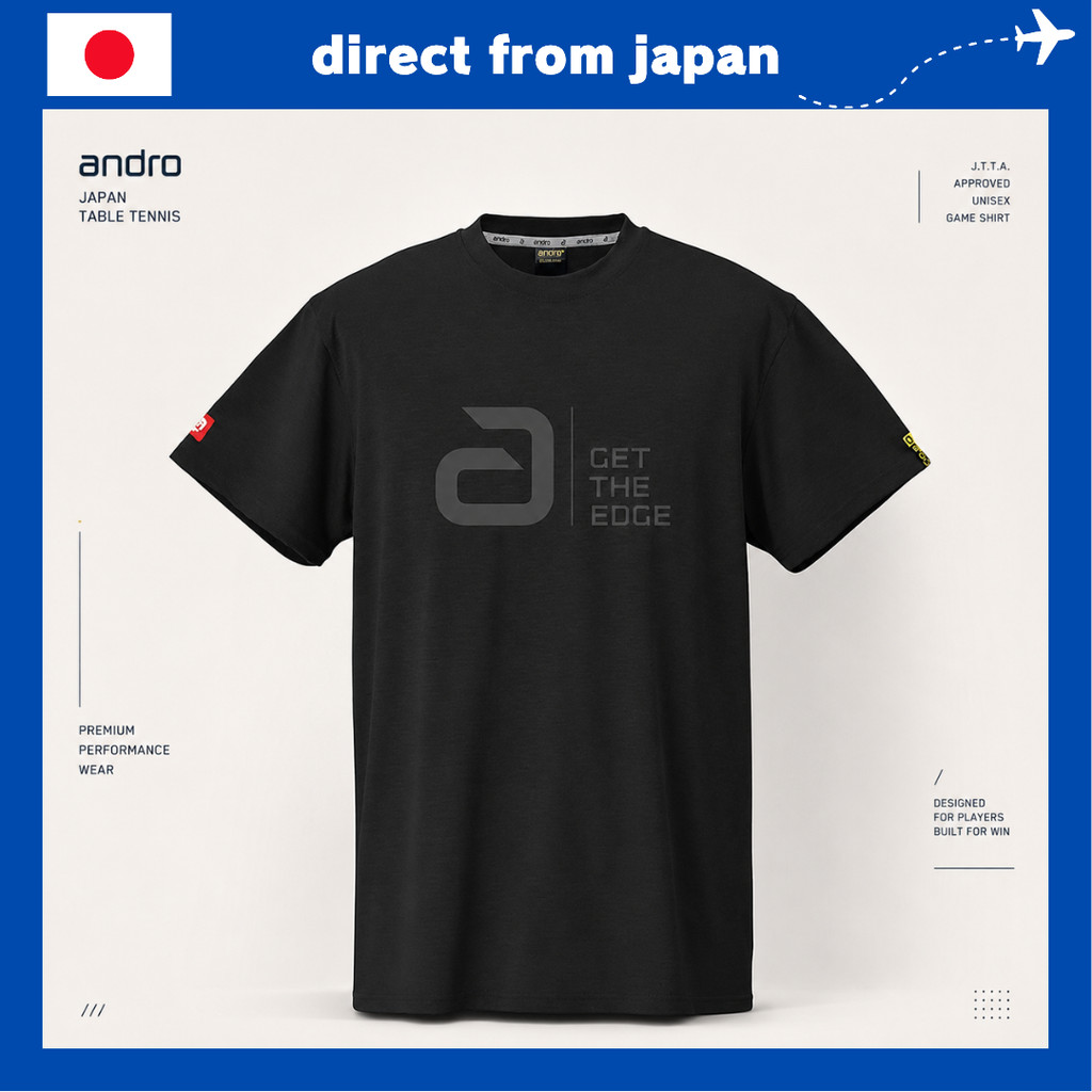 andro Japan Napa Deo CI Table Tennis Shirt JTTA Approved Unisex Quick Dry Performance T Shirt