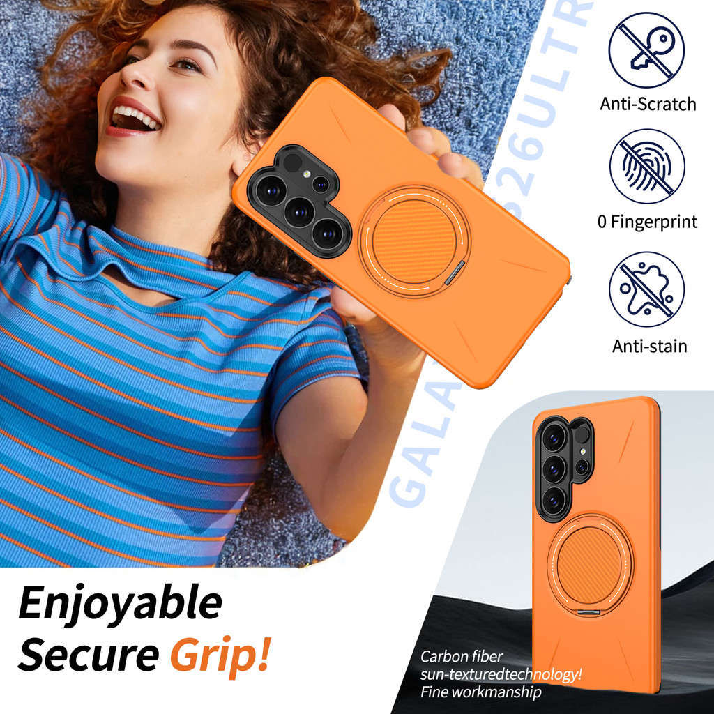 ส26 อัลตร้า 360° หมุนแม่เหล็กสําหรับ Samsung Galaxy S26 S25 S24 S23 S22 Ultra Plus FE S25 Edge Bracket ครอบคลุม 7 สีที่มีอยู่