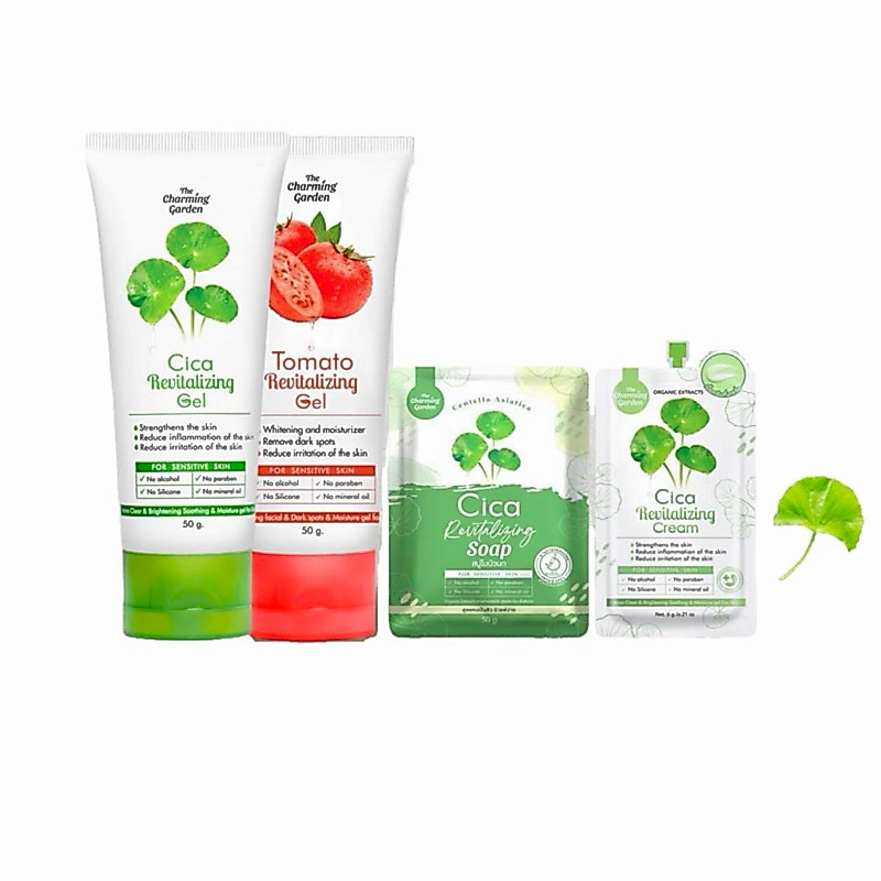 The Charming Garden Cica Revitalizing Soap สบู่ใบบัวบก (50 กรัม x 1 ก้อน)